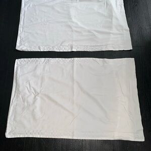 Pottery Barn Tres Grand King Size White Egyptian Cotton‎ Pillow Shams Set (2)